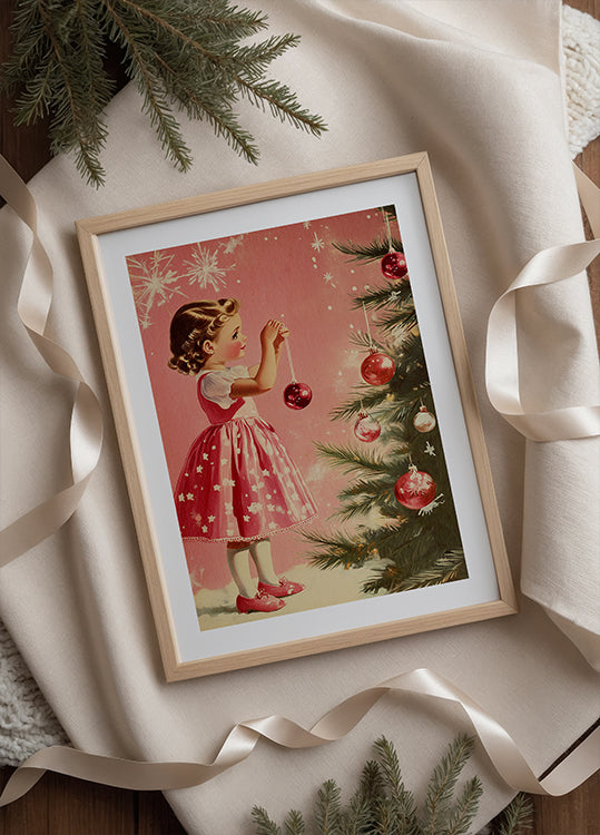 Plakāts meitene ar nieciņiem