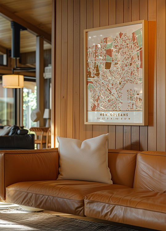 Black Maps Earth Tones 60 Plakat