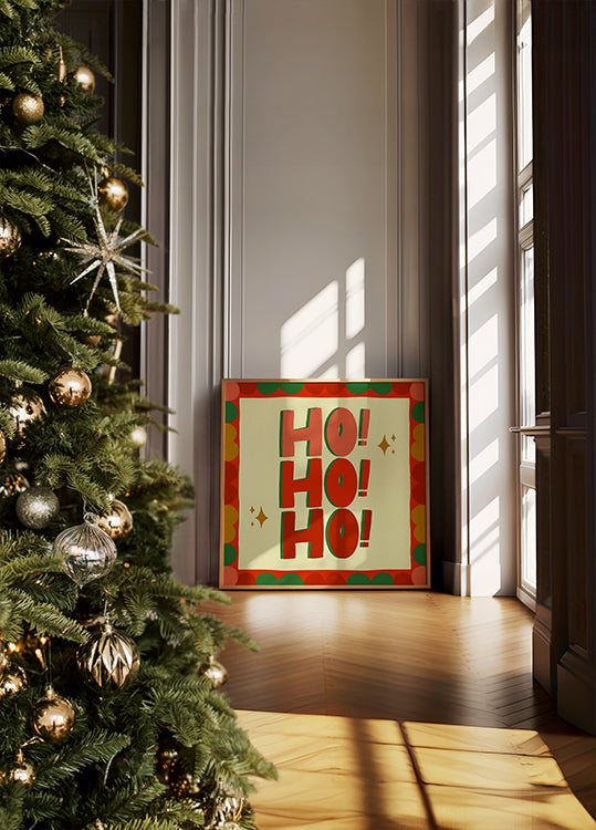 Ho Ho Ho Chirstmas Festliche Illustration (NEU)