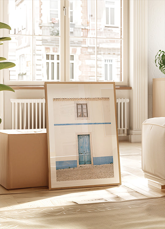 Blaues Türplakat von Ericeira