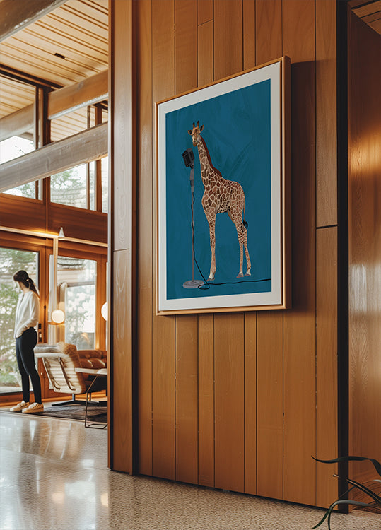 Zsiráf mikrofon rózsaszín 2 01 poszter