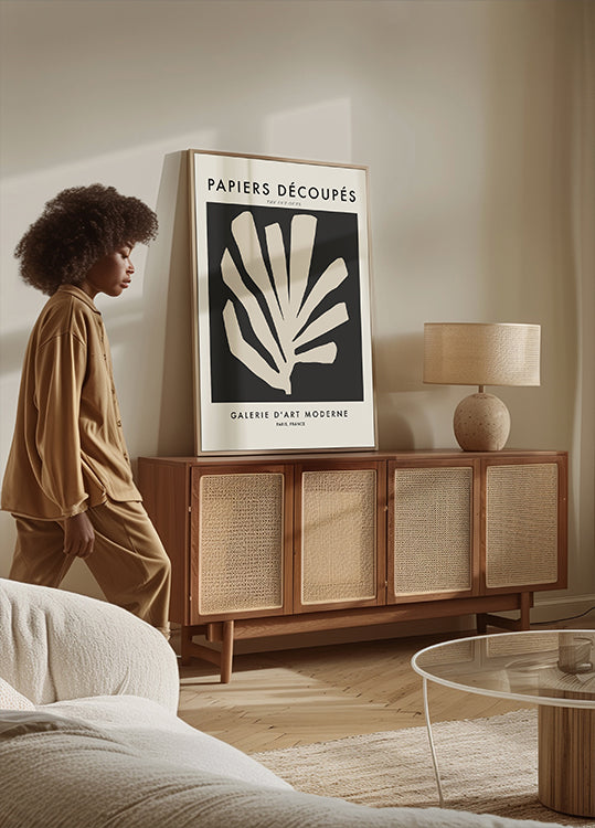 Silueti lehtede plakat