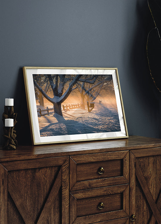 Plakāts pēc sniega vētras