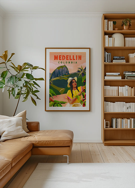 Medellin Kolumbien Travel Poster