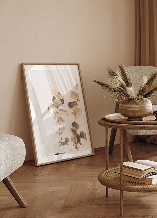 Eucalyptus Creative Gold 01 Plakat - Posterbox