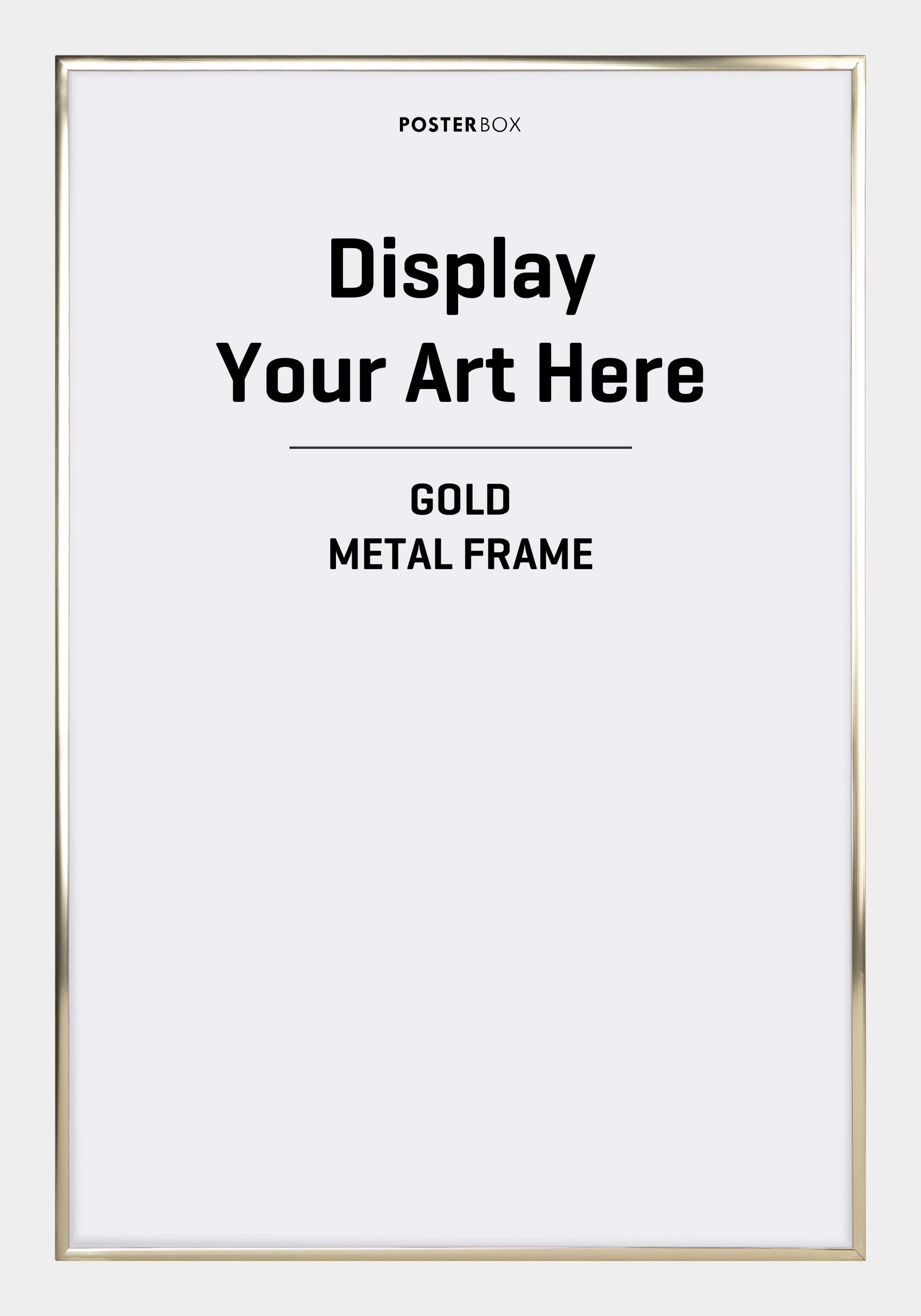 Guld Metalramme - Posterbox.dk