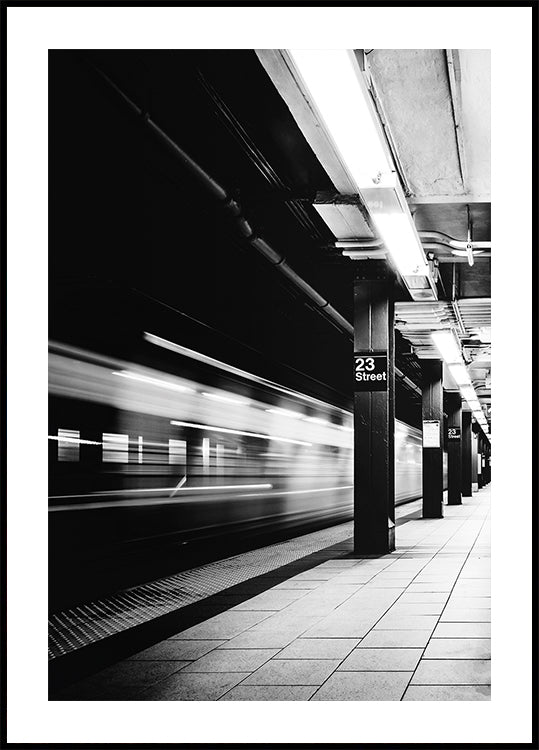 23 Street, New York (B&W) Plakat - Posterbox.dk
