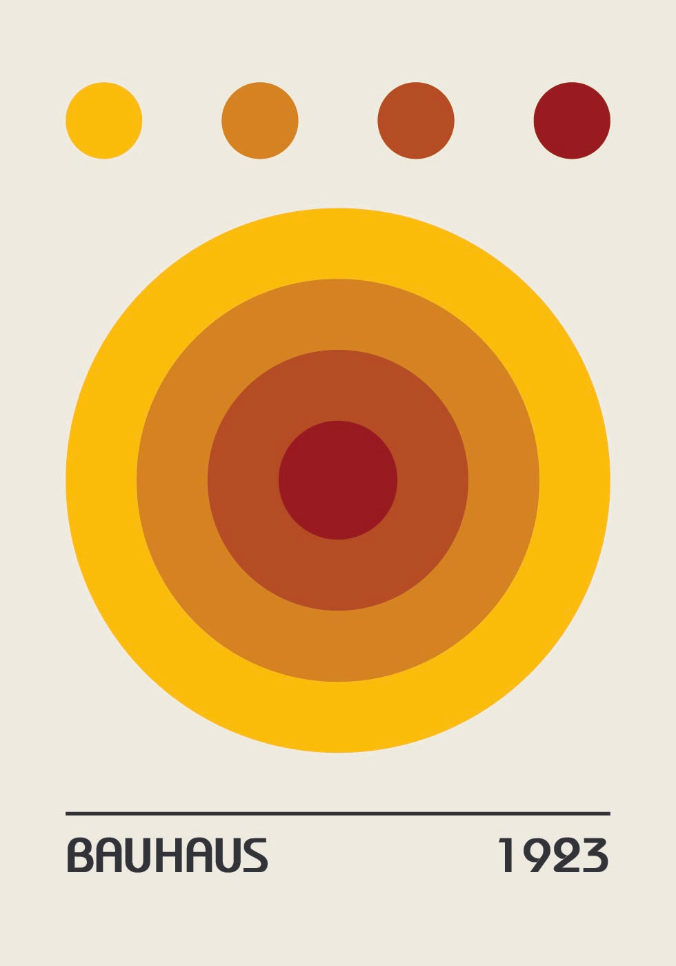Bauhaus Colors Orange Plakat - Posterbox.dk