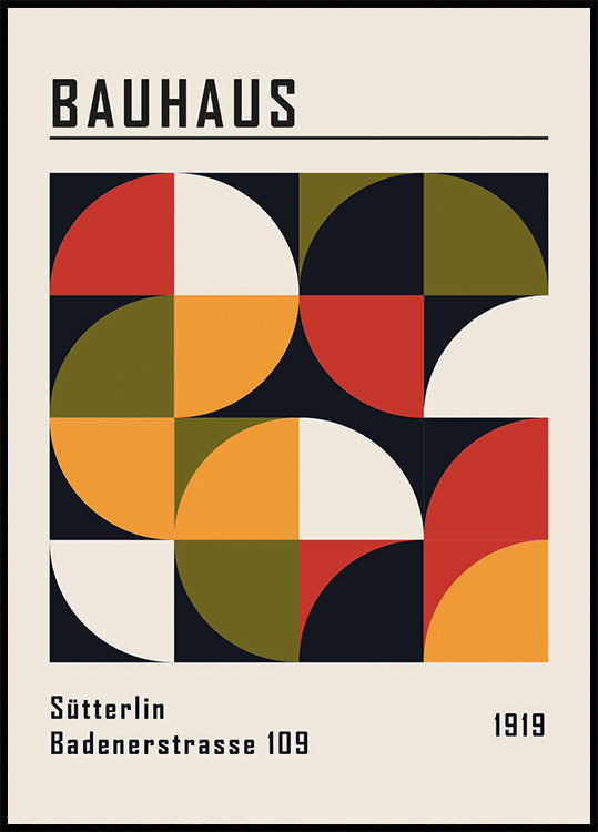 Bauhaus Sütterlin Badenerstrasse No.1 Plakat - Posterbox.dk