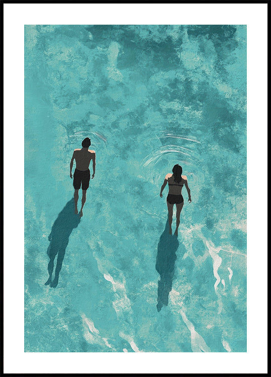Beach Couple Plakat - Posterbox.dk