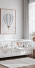 Blue Hot Air Balloon Plakat - Posterbox.dk