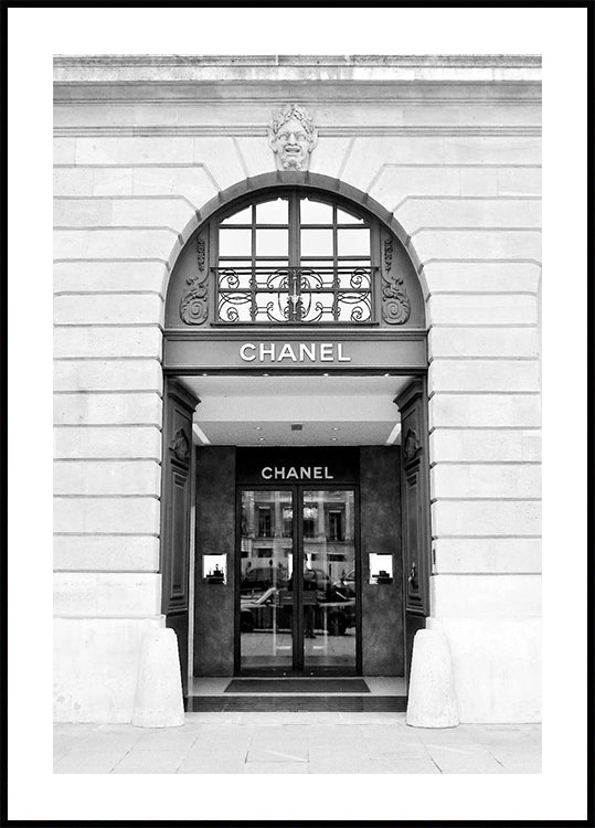 Chanel Boutique Black and White Plakat - Posterbox.dk
