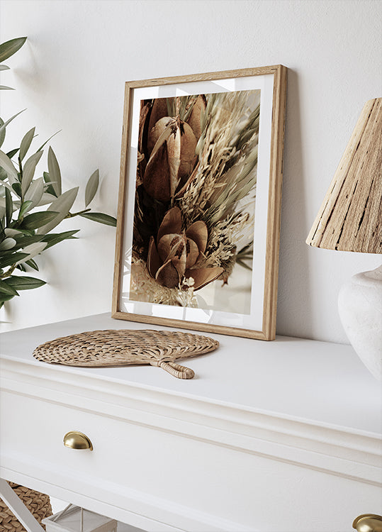 Close-Up of Dried Flowers Bouquet  Plakat - Posterbox.dk