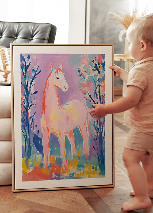 Colorful Horse Plakat - Posterbox.dk