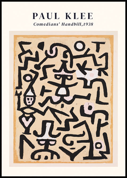 Comedians’ Handbill, abstract faces and playful forms Plakat - Posterbox.dk