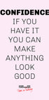 Confidence Quote Plakat - Posterbox.dk