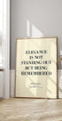 Elegance Quote Plakat - Posterbox.dk