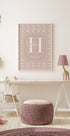 Elegant Baby Name Personal Pink Poster - Posterbox