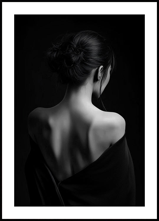 Feminine Elegance in Black and White Plakat - Posterbox.dk