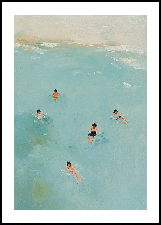 Floating in Aqua Waters Plakat - Posterbox.dk