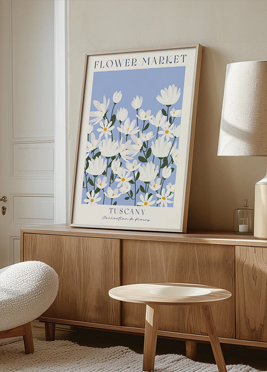 Flower Market, Tuscany daisy field Plakat - Posterbox.dk