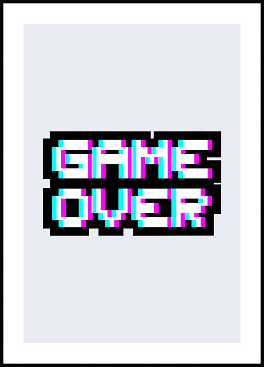 Gaming Over Plakat - Posterbox.dk