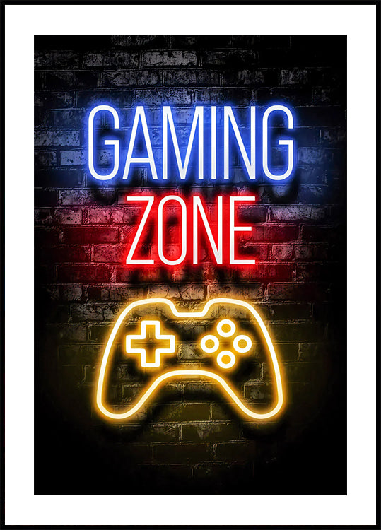 Gaming Zone Plakat - Posterbox.dk