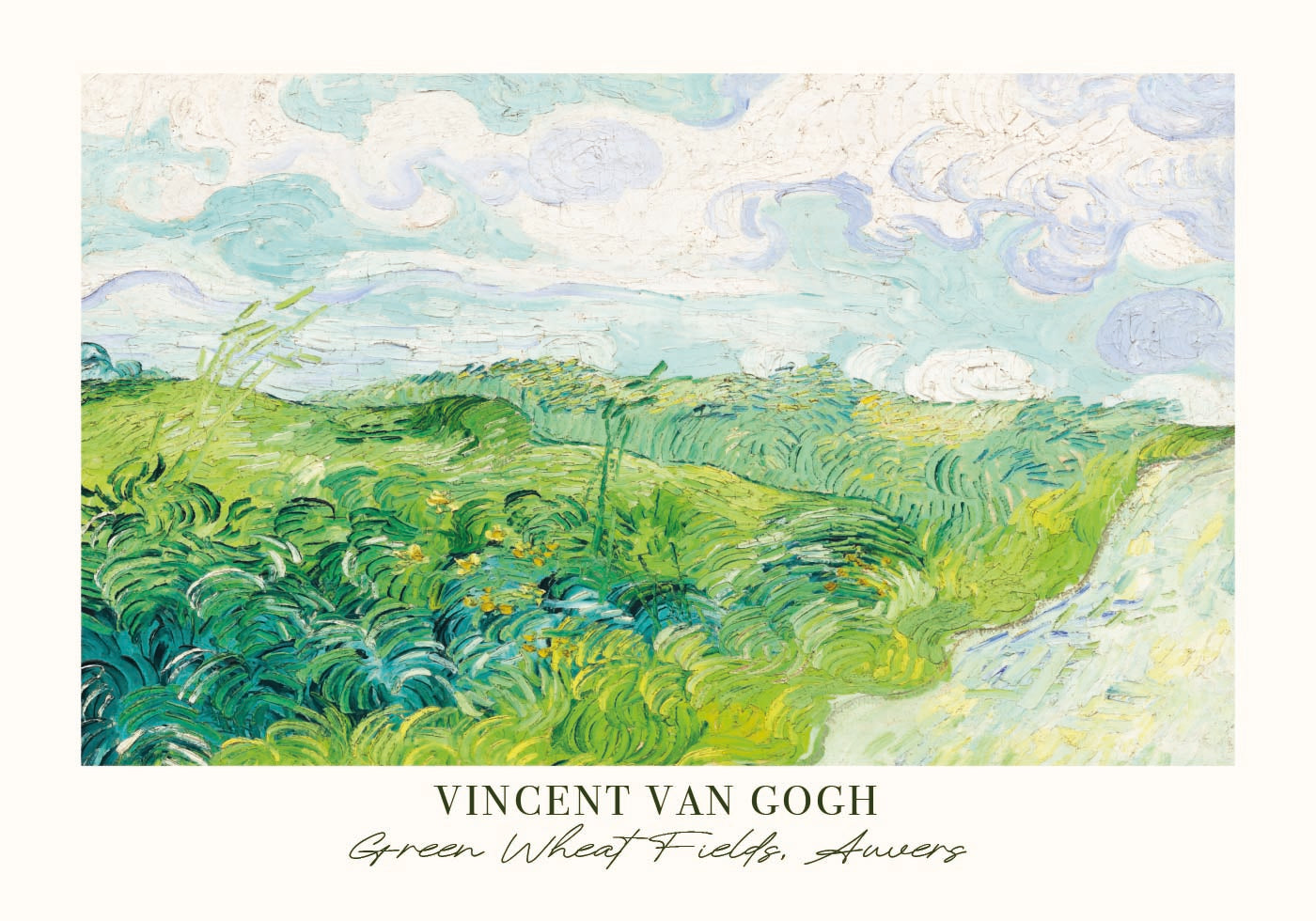 Green Wheat Fields, Auvers Plakat - Posterbox.dk