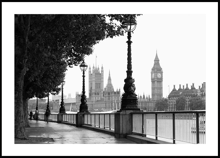 London and Big Ben in Black and White Plakat - Posterbox.dk