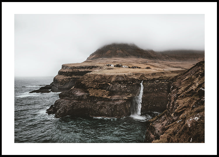 Múlafossur Waterfall Plakat - Posterbox.dk