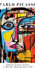 a painting of a person with a colorful face