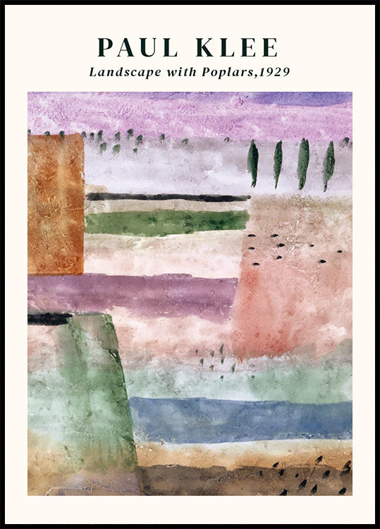 Paul Klee - Landscape with Poplars Plakat - Posterbox.dk
