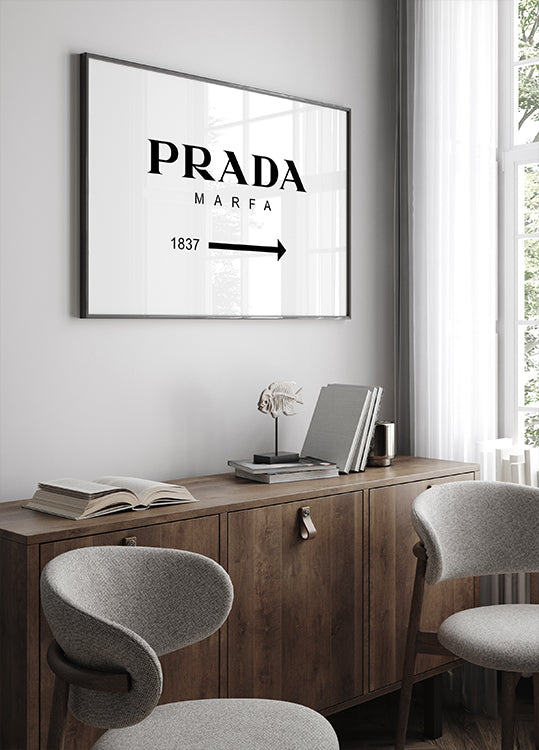 Prada Marfa Minimalist Plakat | Posterbox