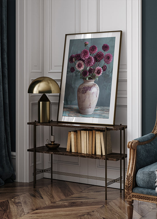 Purple Dahlia Elegance Plakat - Posterbox.dk