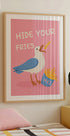 Seagull with French Fries Humorous Illustration Plakat - Posterbox