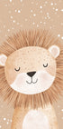Sleepy Lion In Snow Plakat - Posterbox.dk