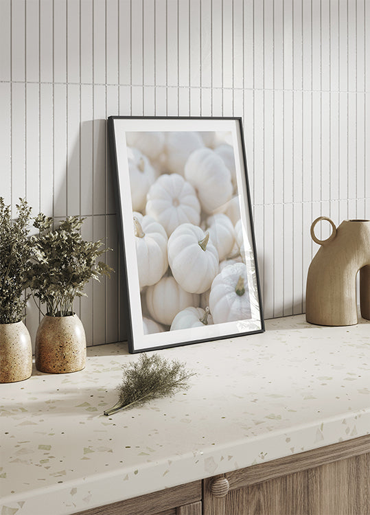 Small White Pumpkins Plakat - Posterbox.dk