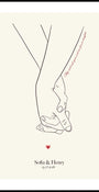 Souls Entwined in Time, Holding Hands Personalized Plakat - Posterbox.dk