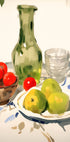 Still Life with Pears and Tomatoes, Sunny Kitchen Table Plakat - Posterbox.dk