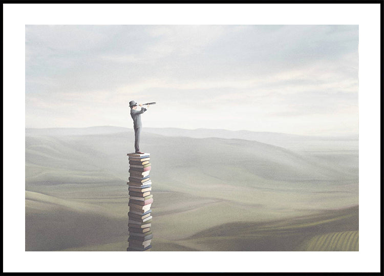 Tower of Books Plakat - Posterbox.dk