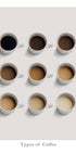 Types of Coffee Plakat - Posterbox.dk