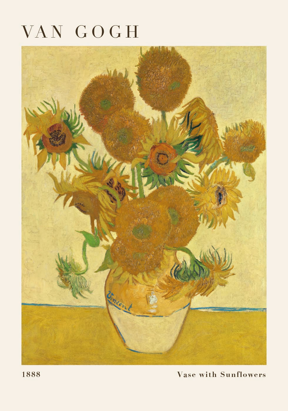 Vase with Sunflowers Plakat - Posterbox.dk