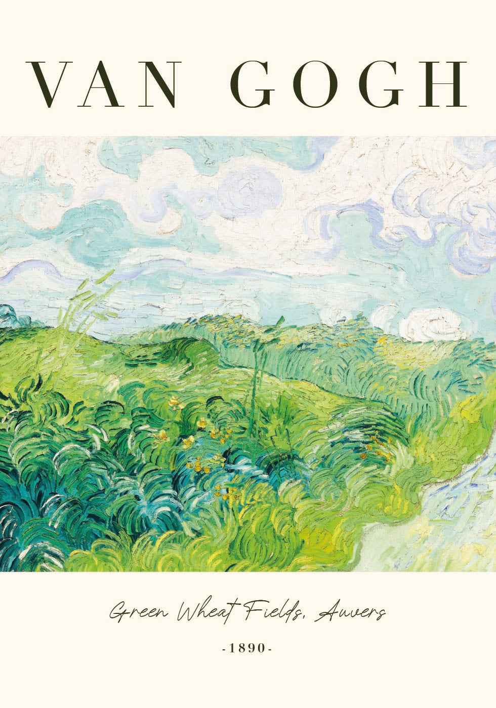 Vincent van Gogh - Green Wheat Fields, Auvers Plakat - Posterbox.dk