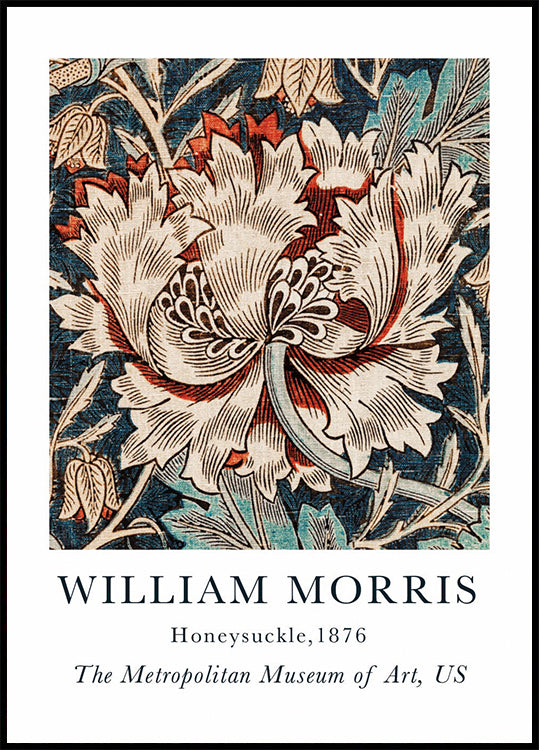 W.Morris Honeysuckle Plakat - Posterbox.dk