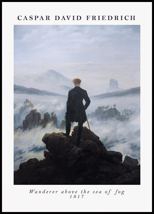Wanderer Above the Sea of Fog Caspar David Friedrich, 1817 Plakat - Posterbox.dk