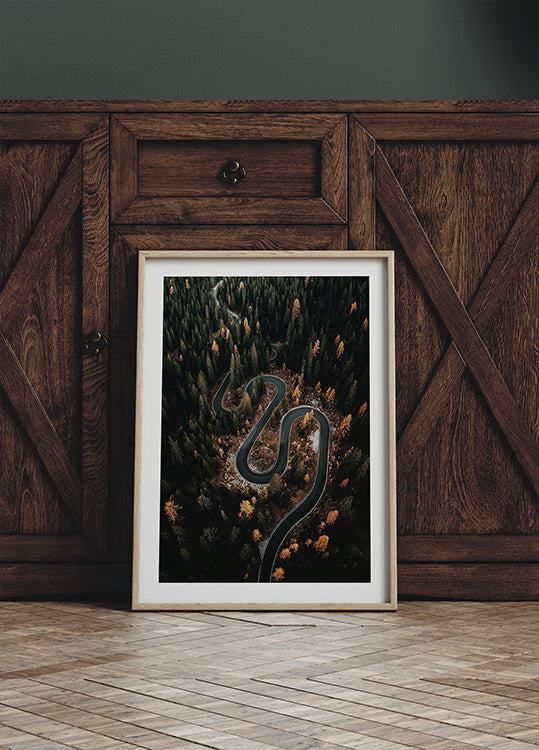 Winding Road in the Forest Plakat - Posterbox.dk