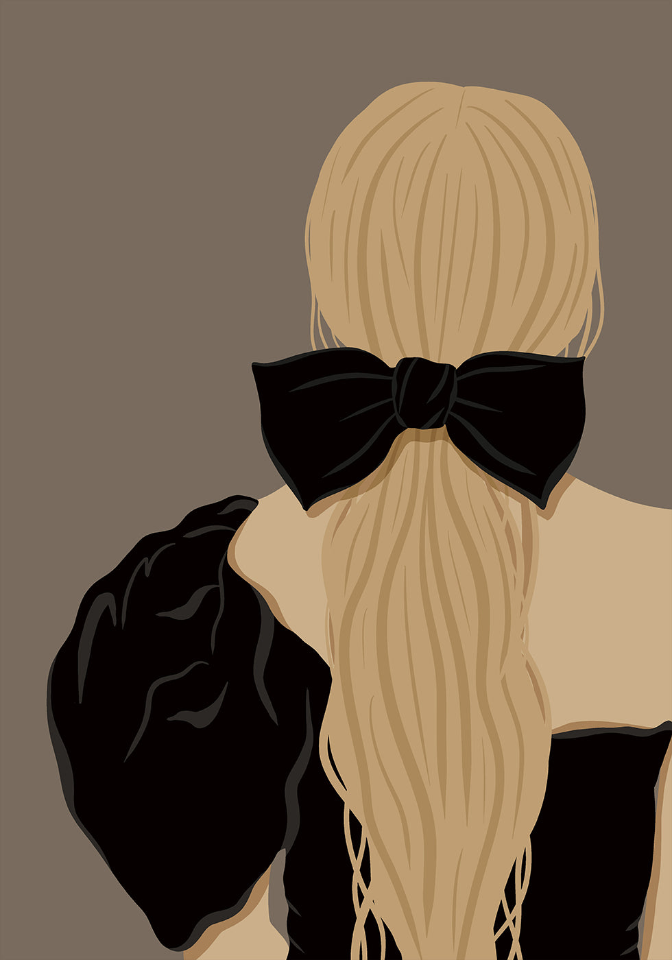 Woman with Black Bow Plakat - Posterbox.dk
