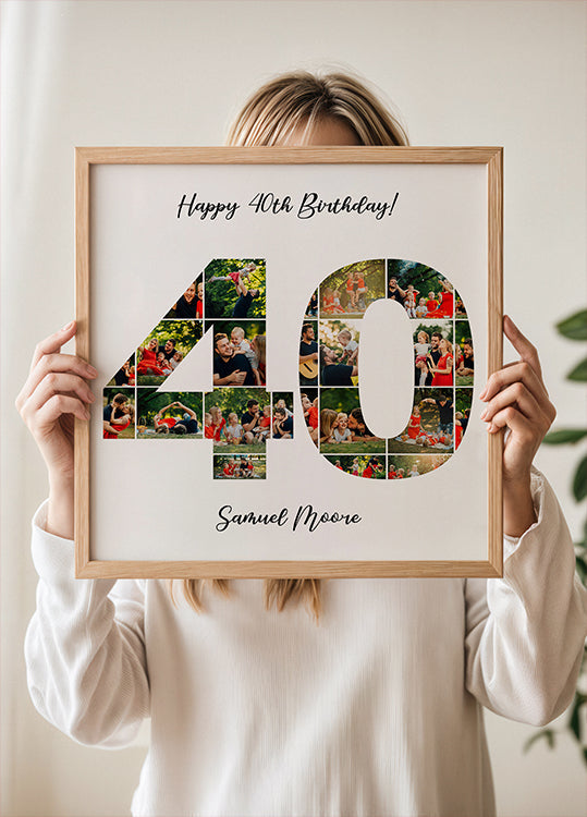 40th Birthday Photo Collage Personal - Posterbox