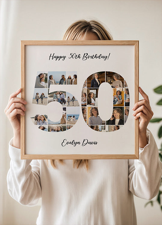 50th Birthday Photo Collage Personal - Posterbox