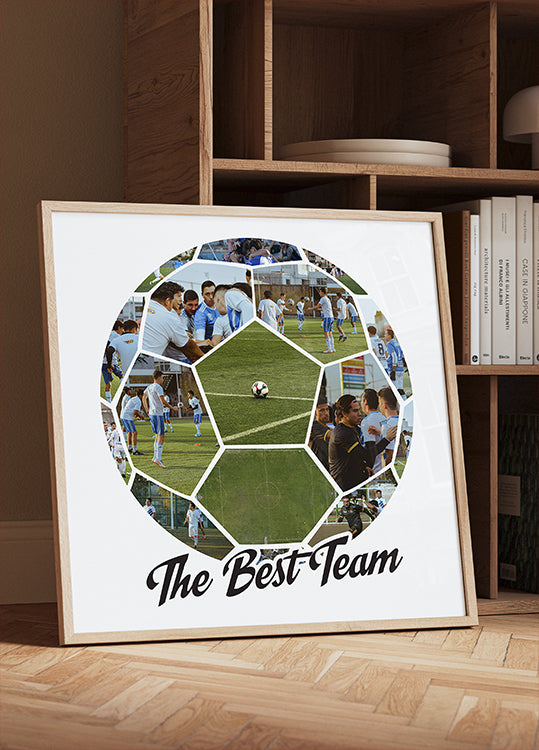 Soccer Ball Photo Collage Personal Plakat - Posterbox